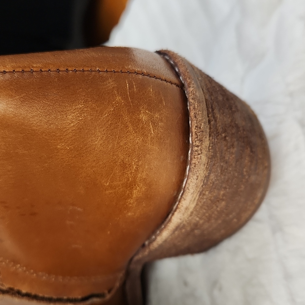 Madewell Charley Size 8.5 M Chestnut Brown Leather Booties Zip Cowboy Western - Picture 10 of 14